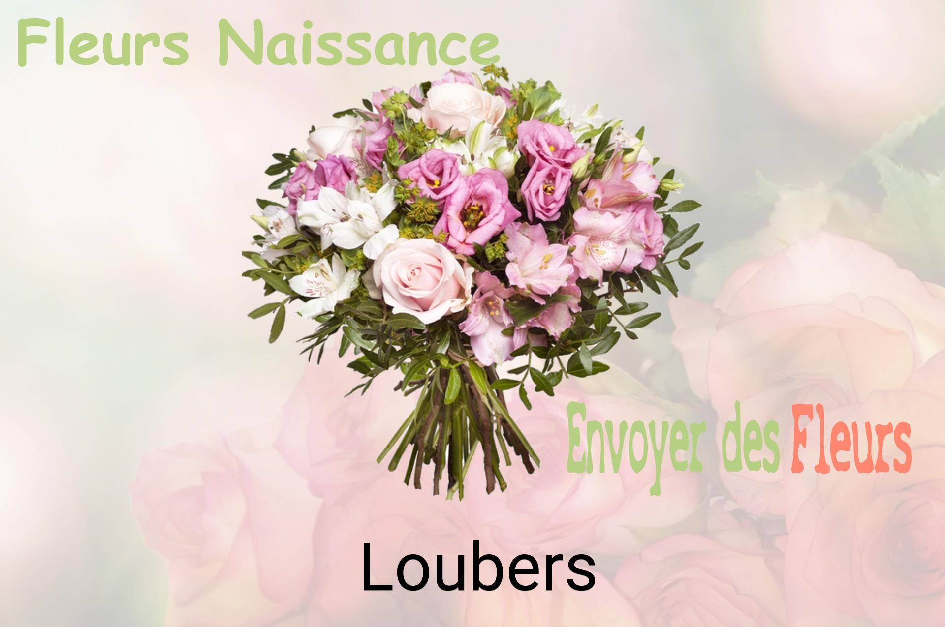 Bouquet de fleurs de naissance livré à Loubers