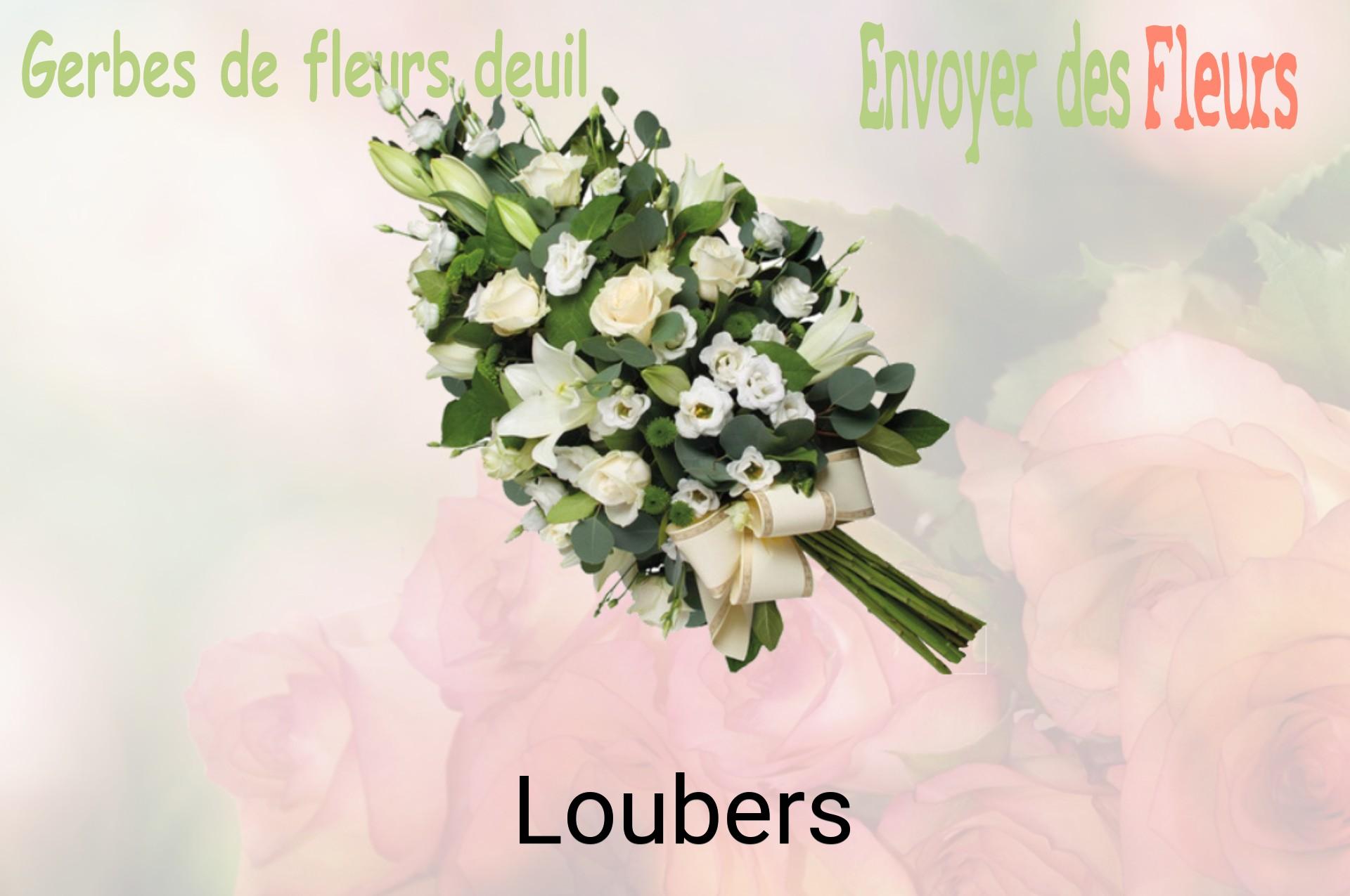 Gerbe de fleurs de deuil livrée à Loubers